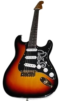 エレキギター サンバーストカラー Amazon | カスタム SRV エレキギターバスウッドボディゴールド